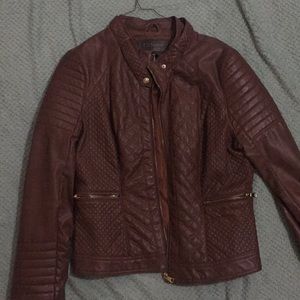 Brown leather jacket